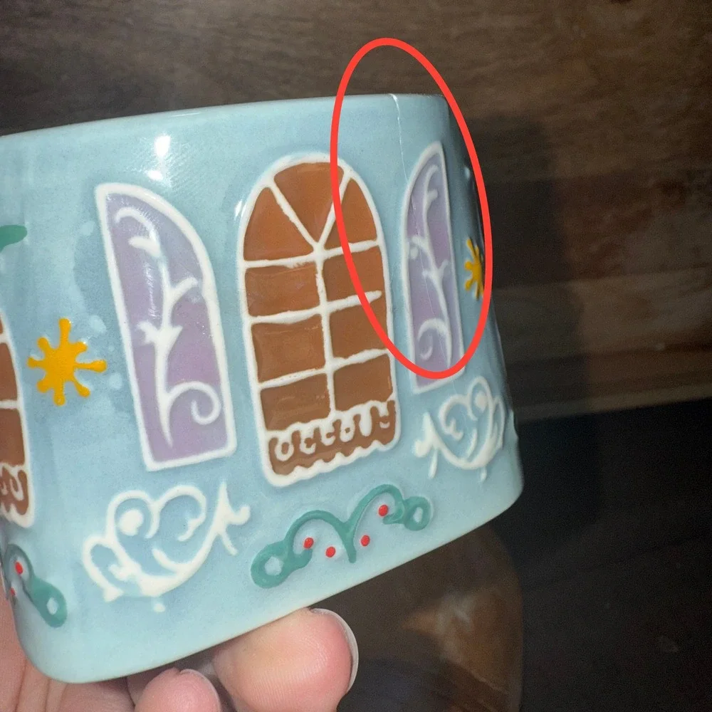 Anthropologie New Ceramic Gingerbread House Dish Jar Lid Holiday Decor see notes